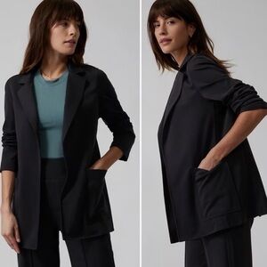 Athleta Eastbound Notch Collar Black Blazer